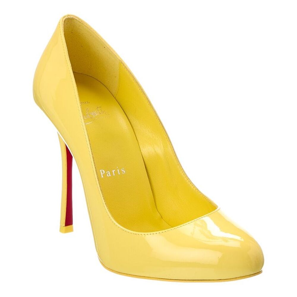 Christian Louboutin 100 Patent Pump, Yellow